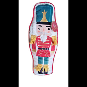 Toy Soldier Shaped Embellished Holiday 9x20 Pillow Elite Textile New w Tags